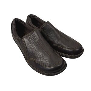 BOC Brown Leather Slip On Loafers Comfort Casual Shoes Women's‎ Size 8.5M